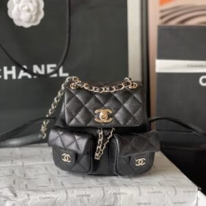 chanel double backpack