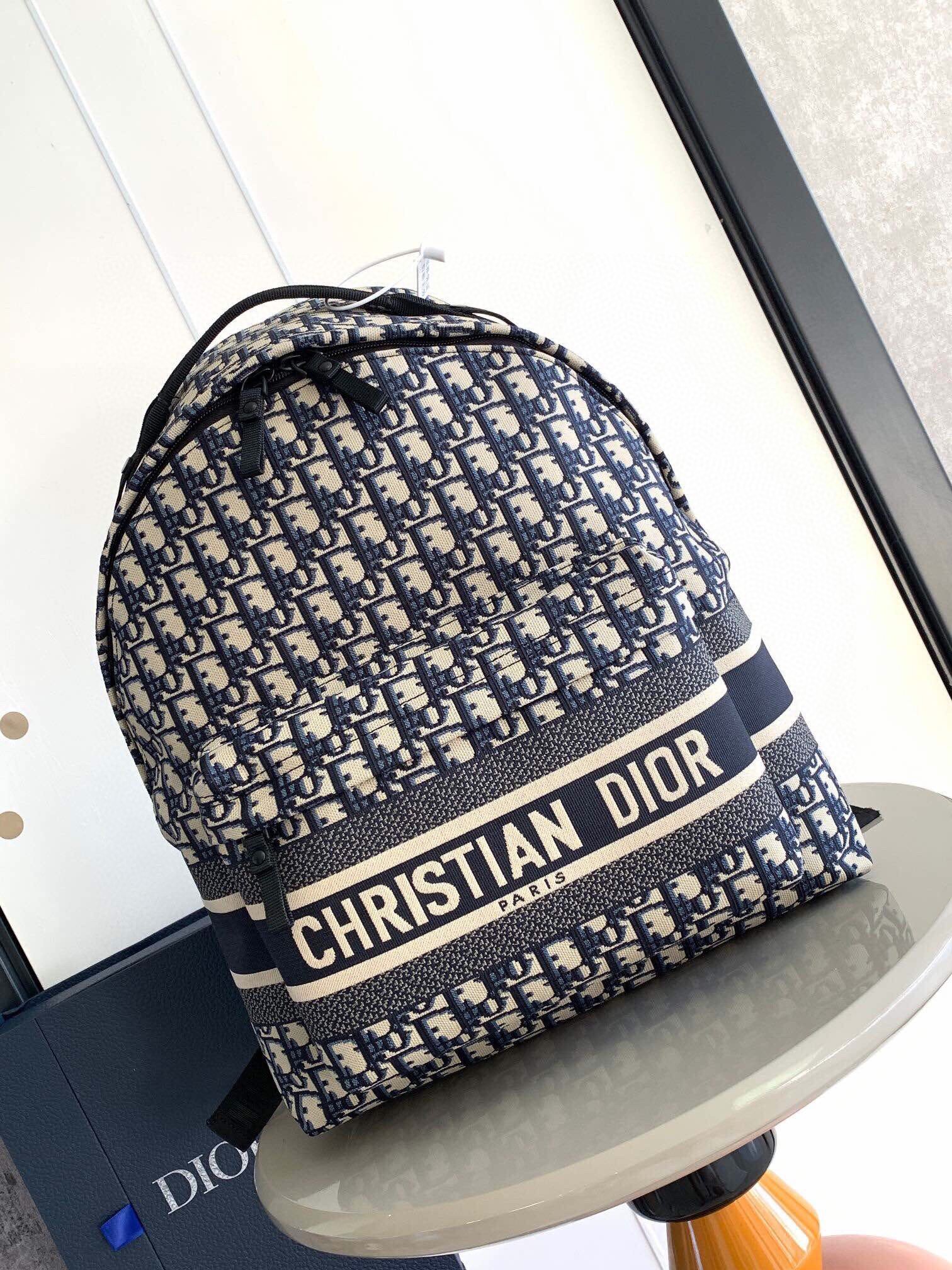 DIOR embroidery backpack