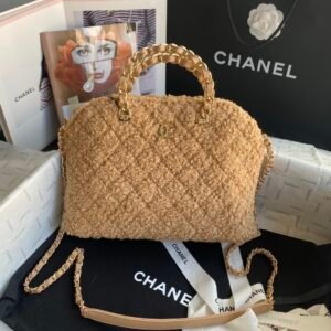 Chanel Large Lamb Wool Shell Bag