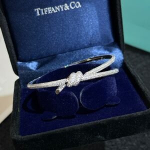 Tiffany&co Tiffany Knot series bow full diamond bracelet