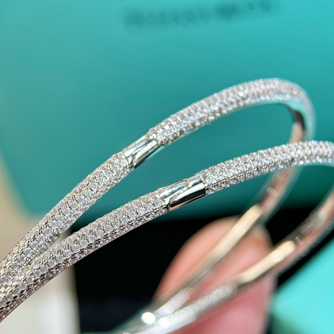 Tiffany&co Tiffany Knot series bow full diamond bracelet - Image 8