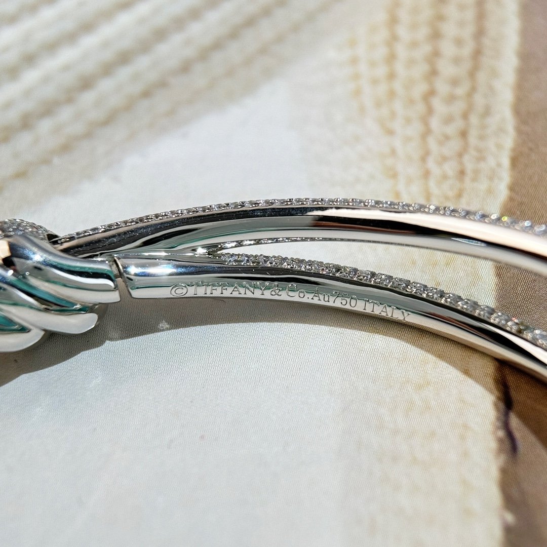 Tiffany&co Tiffany Knot series bow full diamond bracelet - Image 9
