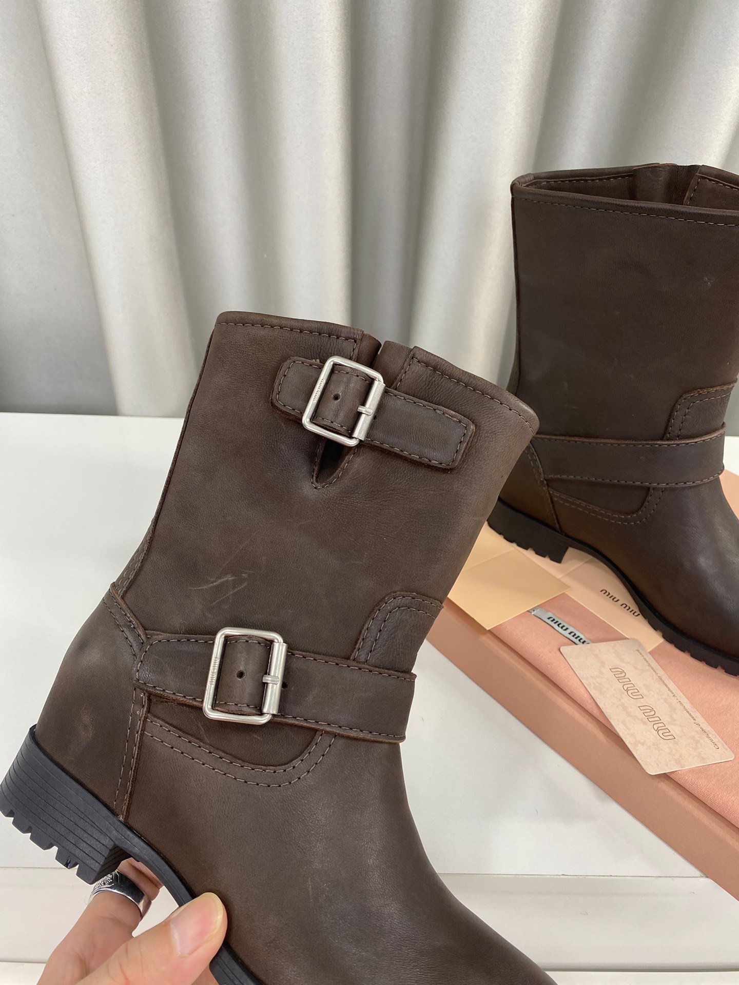Miu Miu Retro Knight Boots - Image 5