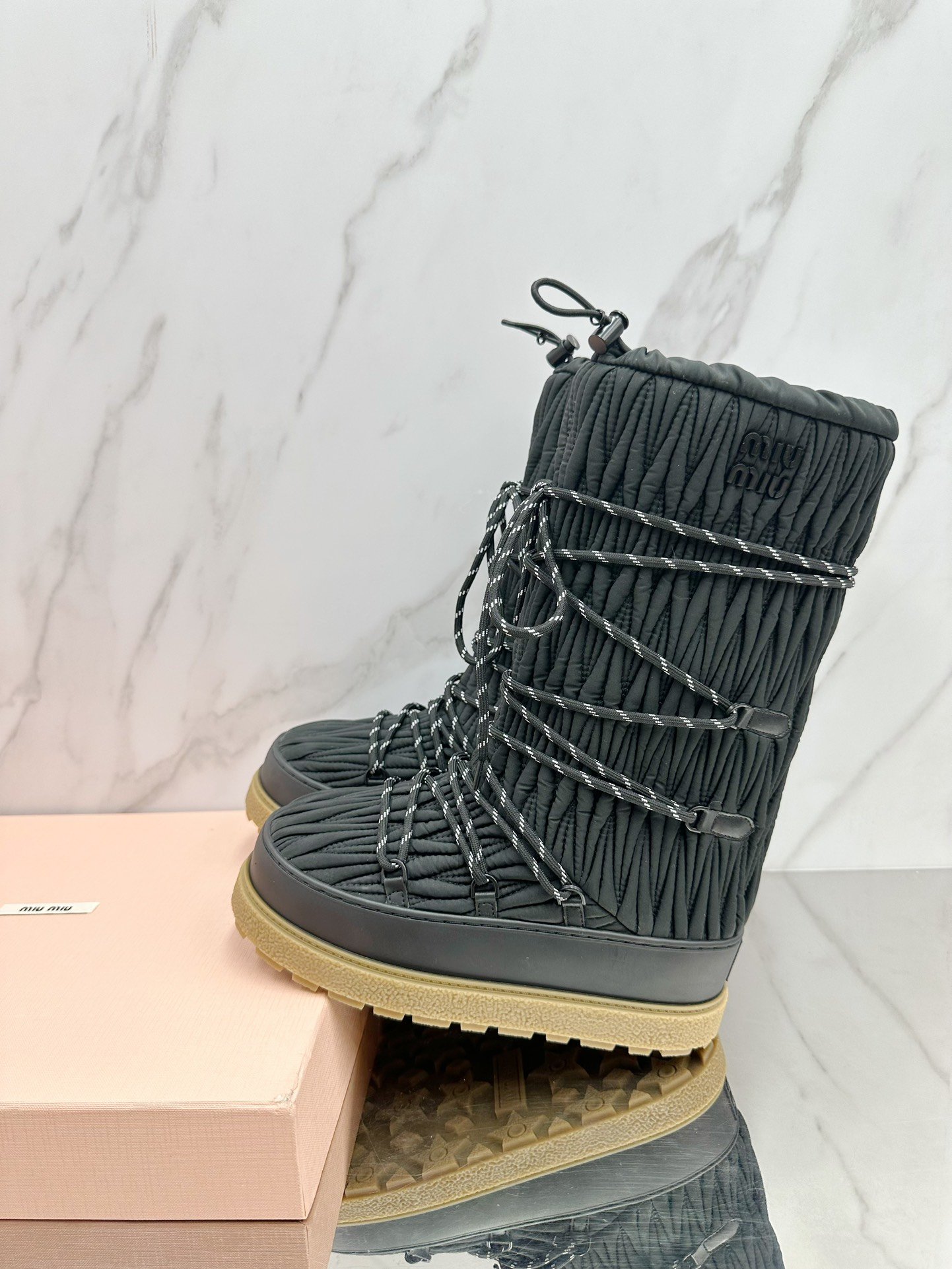 Miu Miu Retro Knight Boots - Image 4