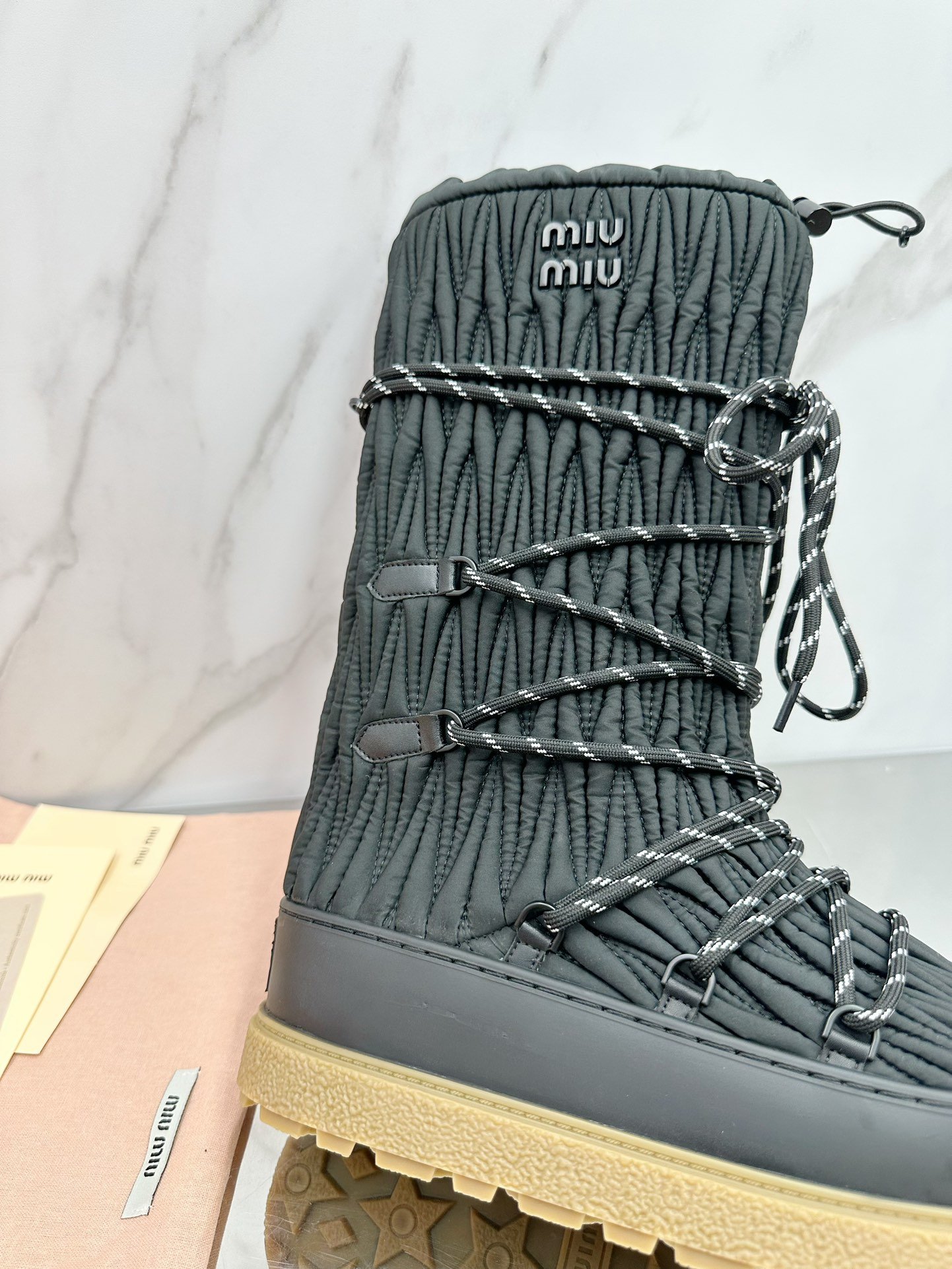 Miu Miu Retro Knight Boots - Image 5