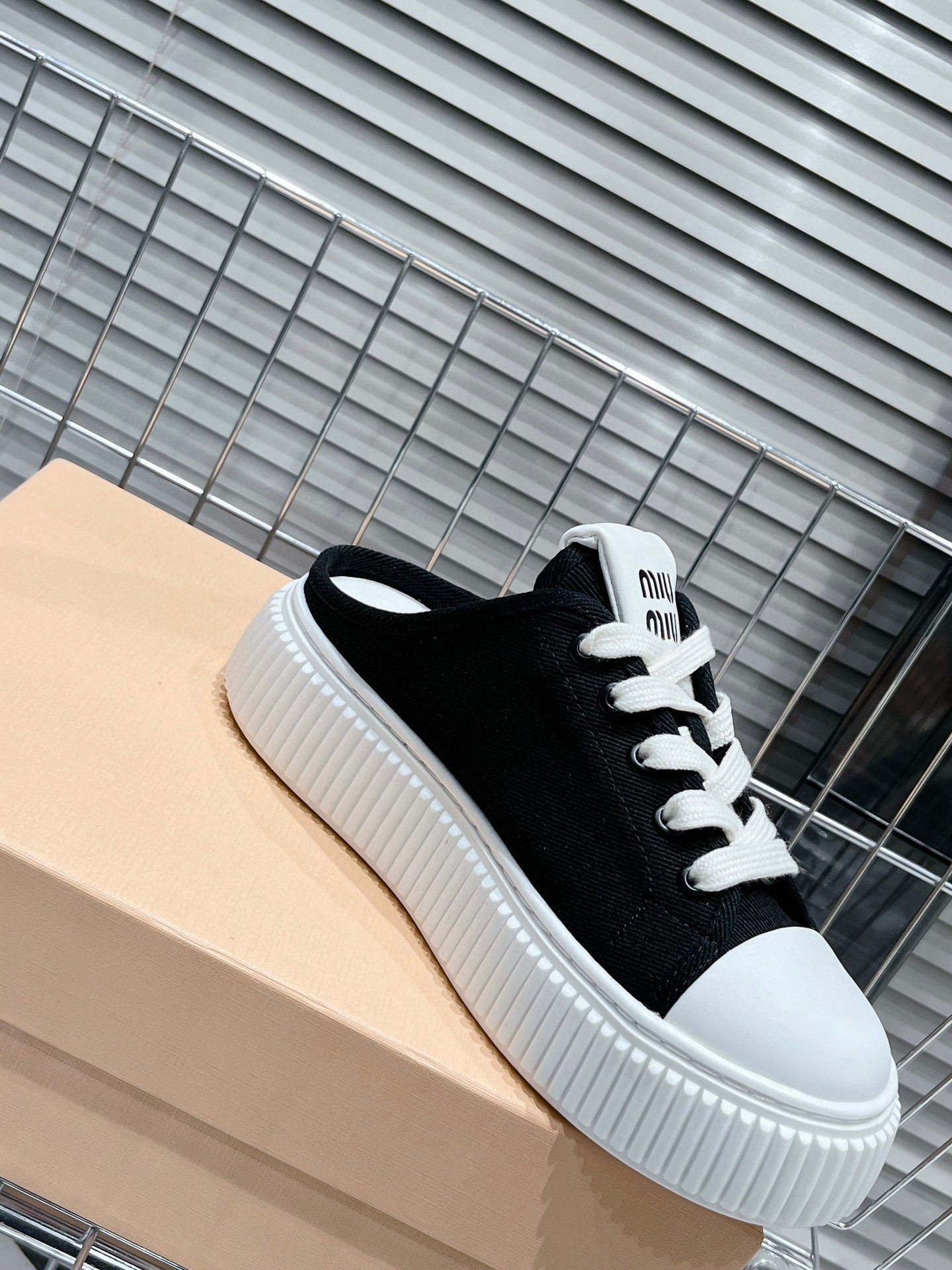 Miu Miu thick soled white shoes - Image 4