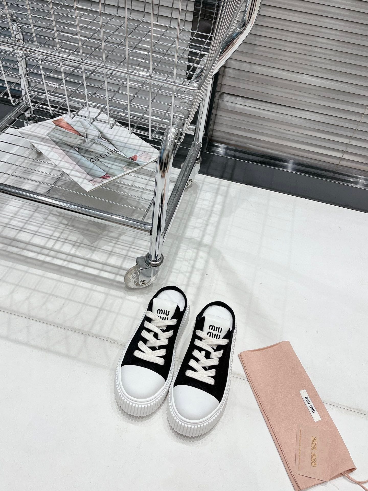 Miu Miu thick soled white shoes - Image 8