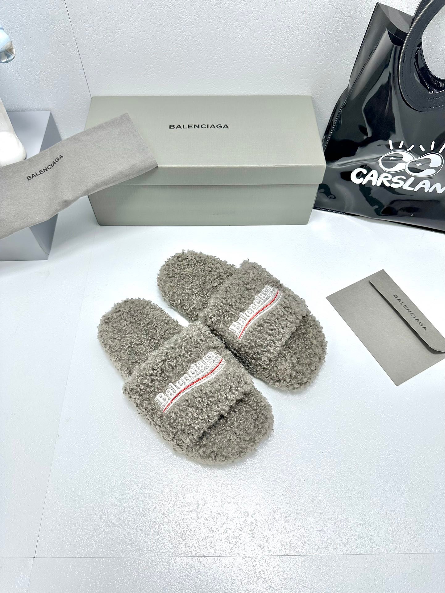 Balenciaga Political Campaign logo embroidered slippers - Image 2