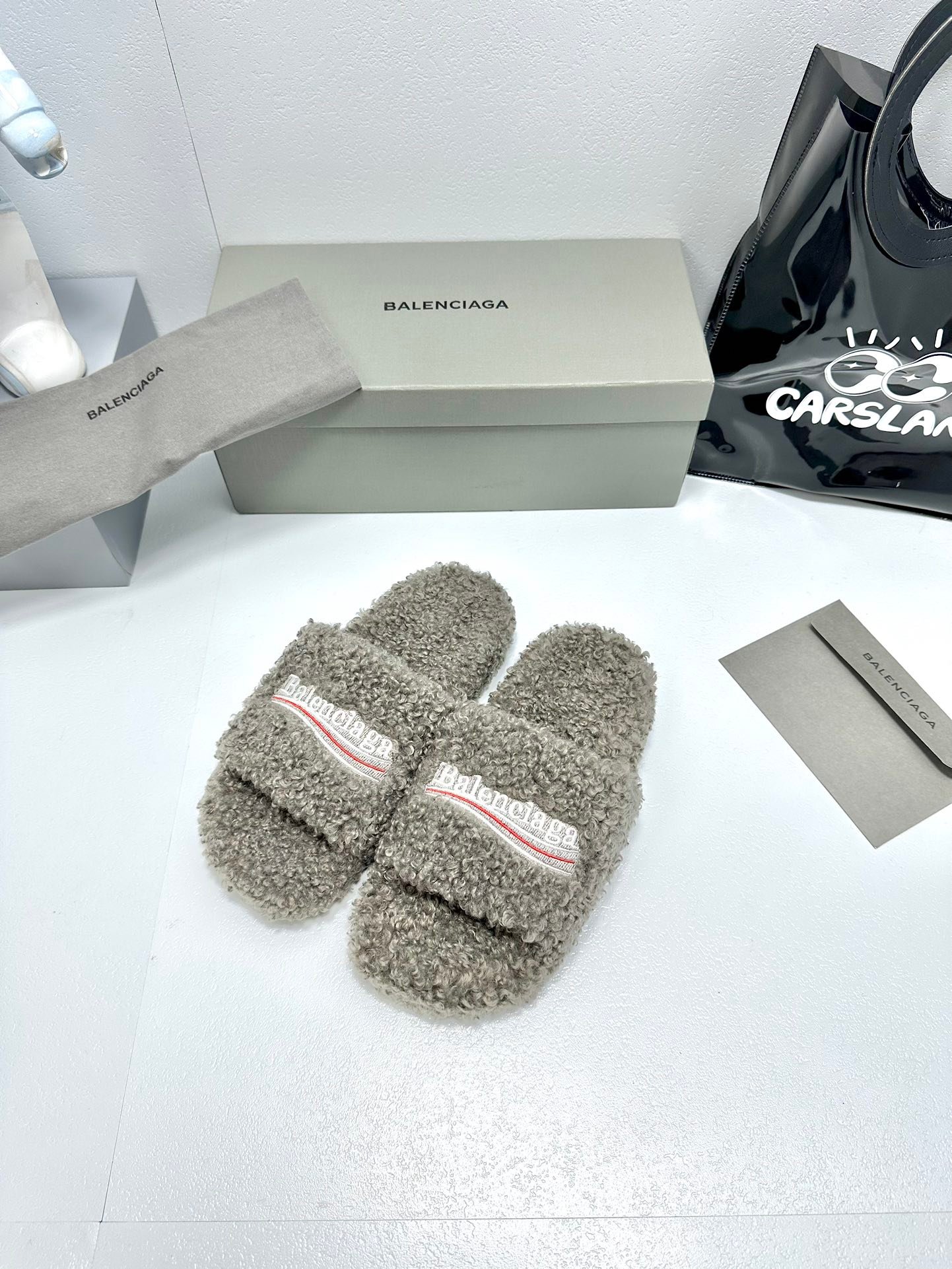 Balenciaga Political Campaign logo embroidered slippers - Image 4