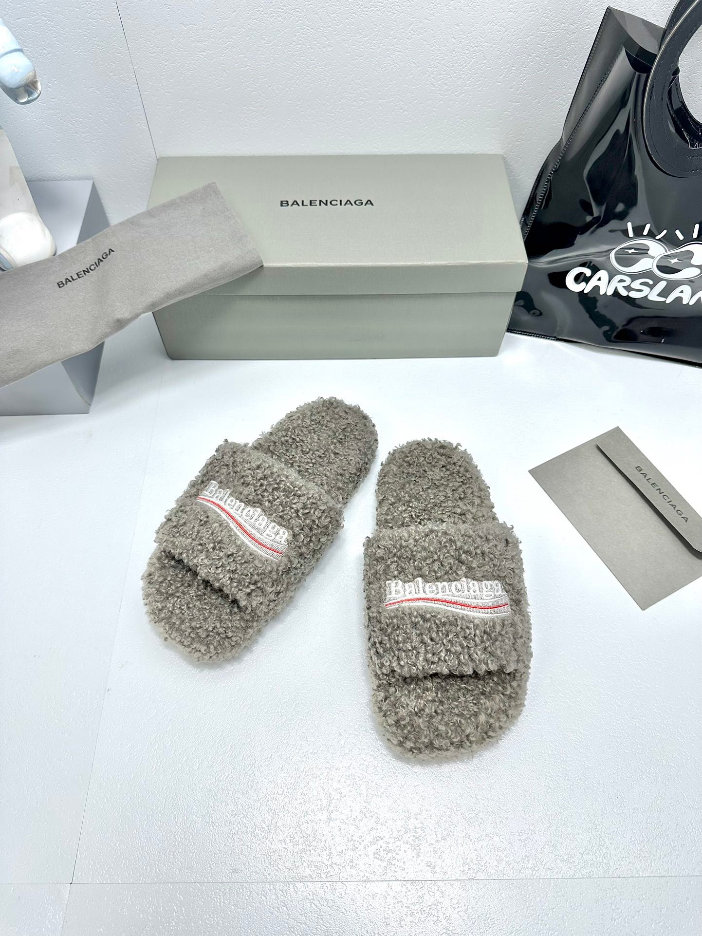 Balenciaga Political Campaign logo embroidered slippers - Image 5