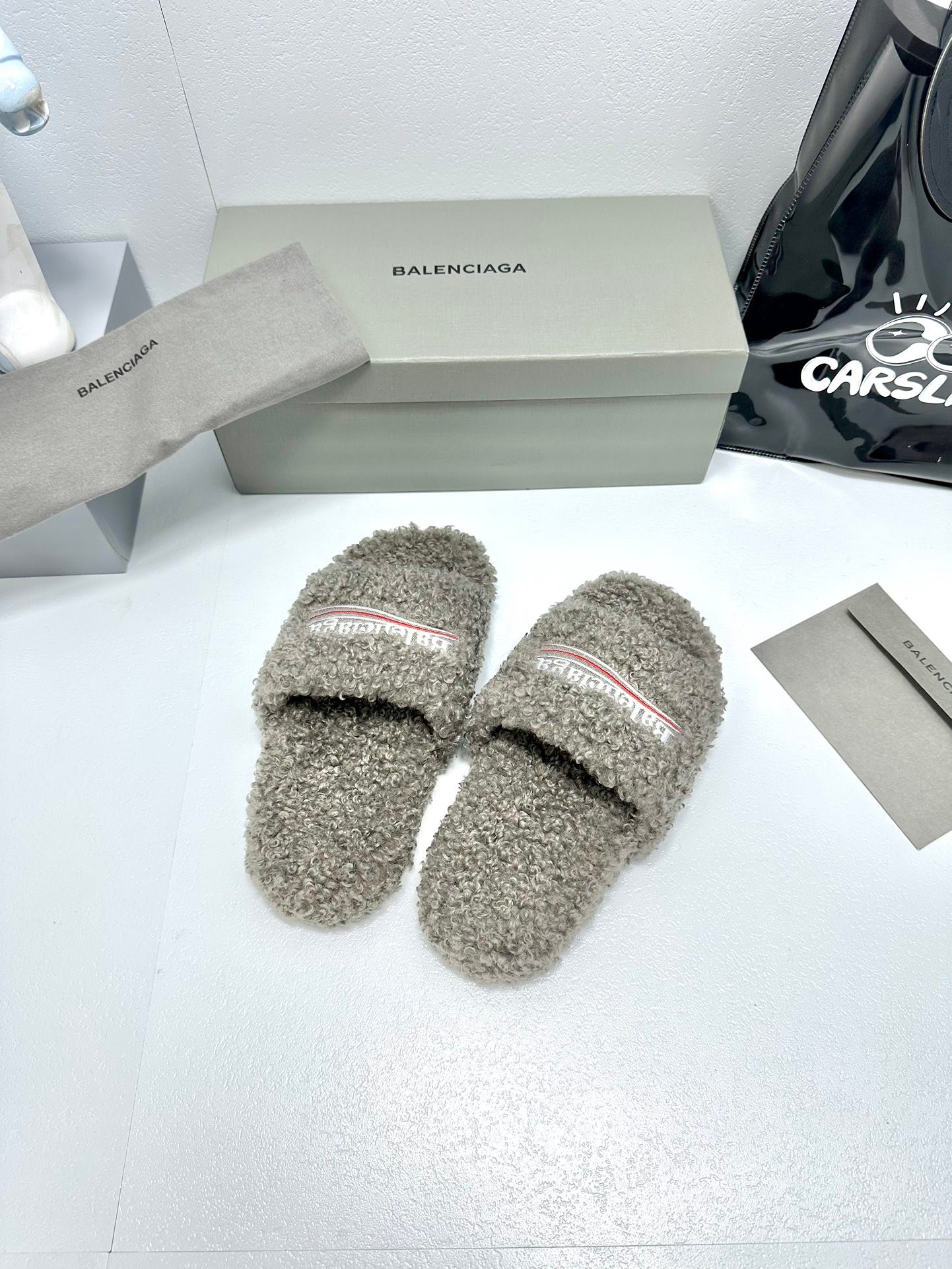 Balenciaga Political Campaign logo embroidered slippers - Image 6