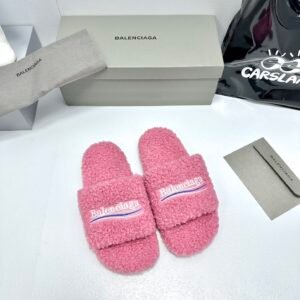 Balenciaga Political Campaign logo embroidered slippers