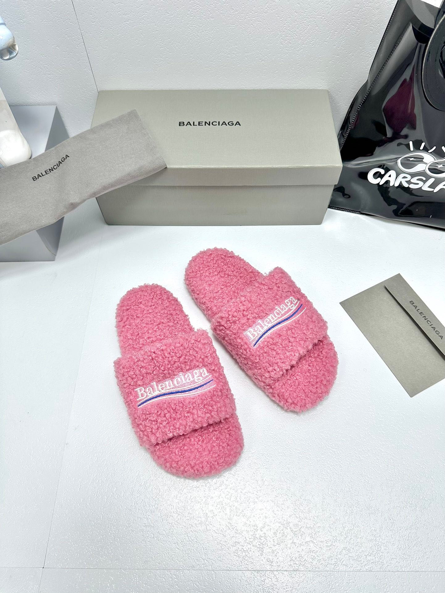 Balenciaga Political Campaign logo embroidered slippers - Image 2