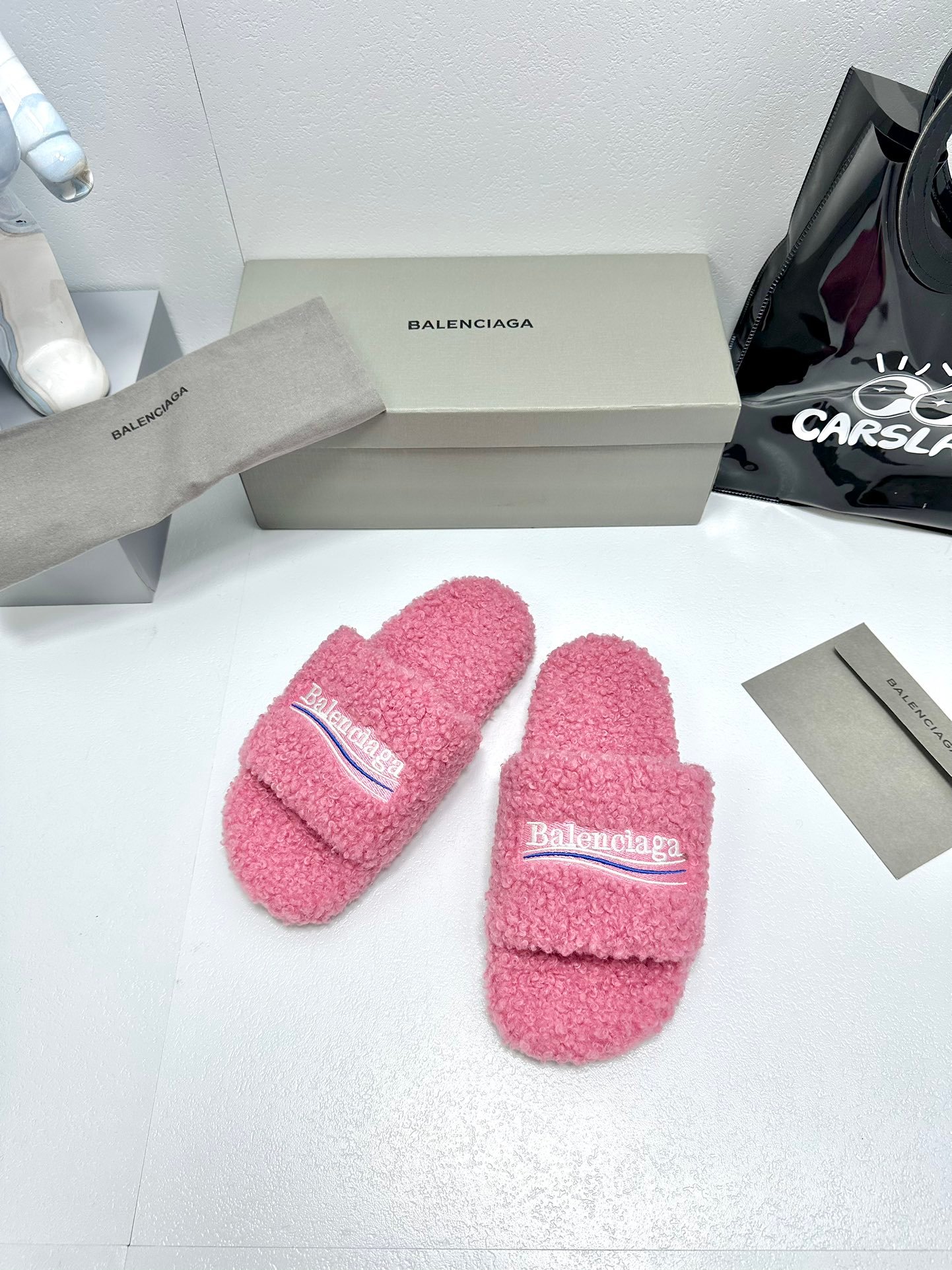 Balenciaga Political Campaign logo embroidered slippers - Image 5