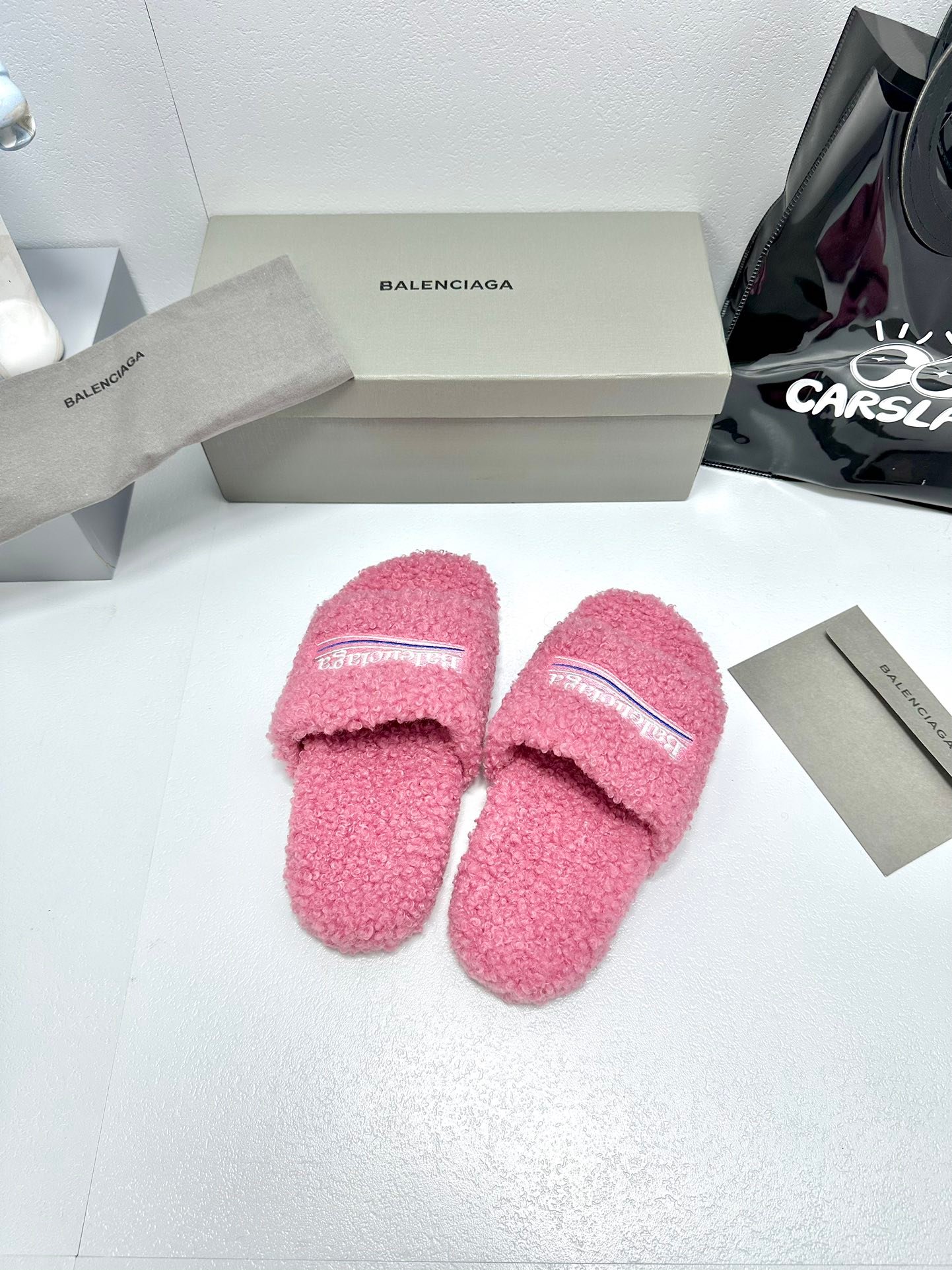 Balenciaga Political Campaign logo embroidered slippers - Image 4