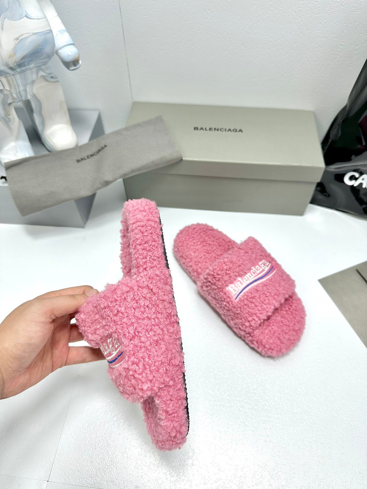 Balenciaga Political Campaign logo embroidered slippers - Image 6