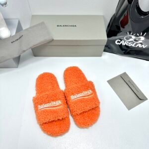 Balenciaga Political Campaign logo embroidered slippers