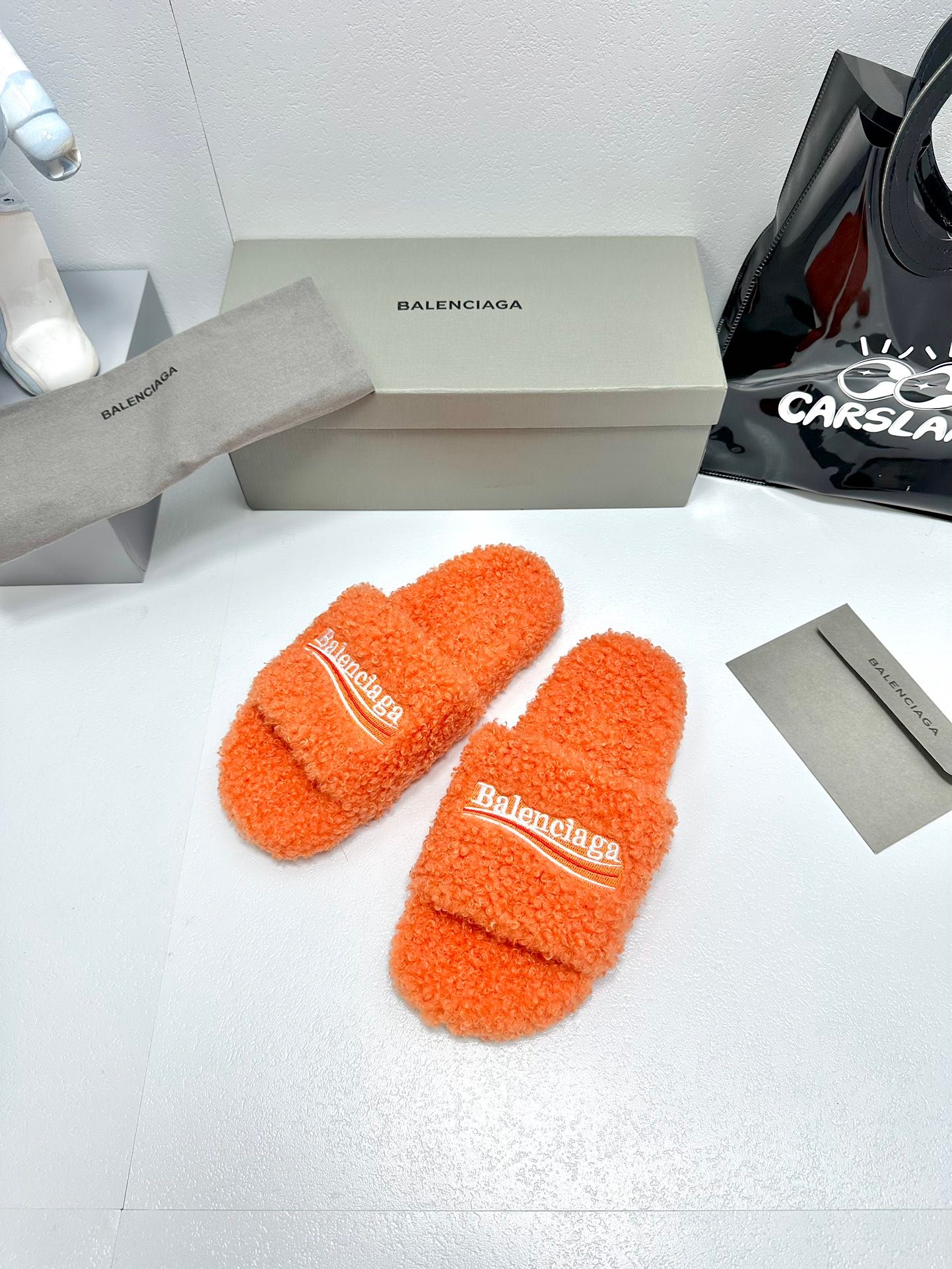 Balenciaga Political Campaign logo embroidered slippers - Image 3
