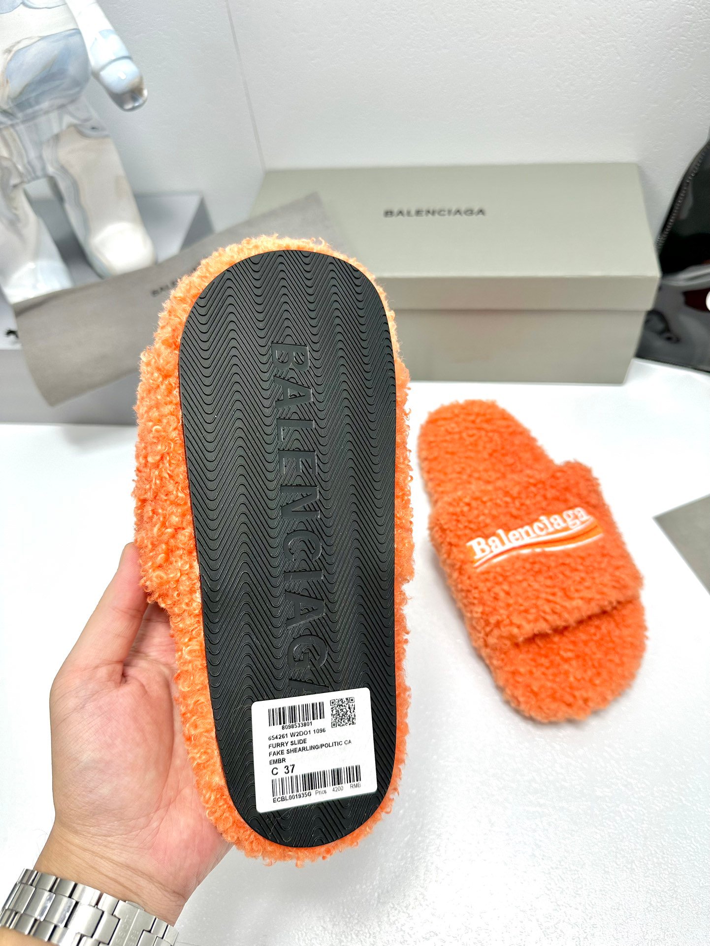Balenciaga Political Campaign logo embroidered slippers - Image 6