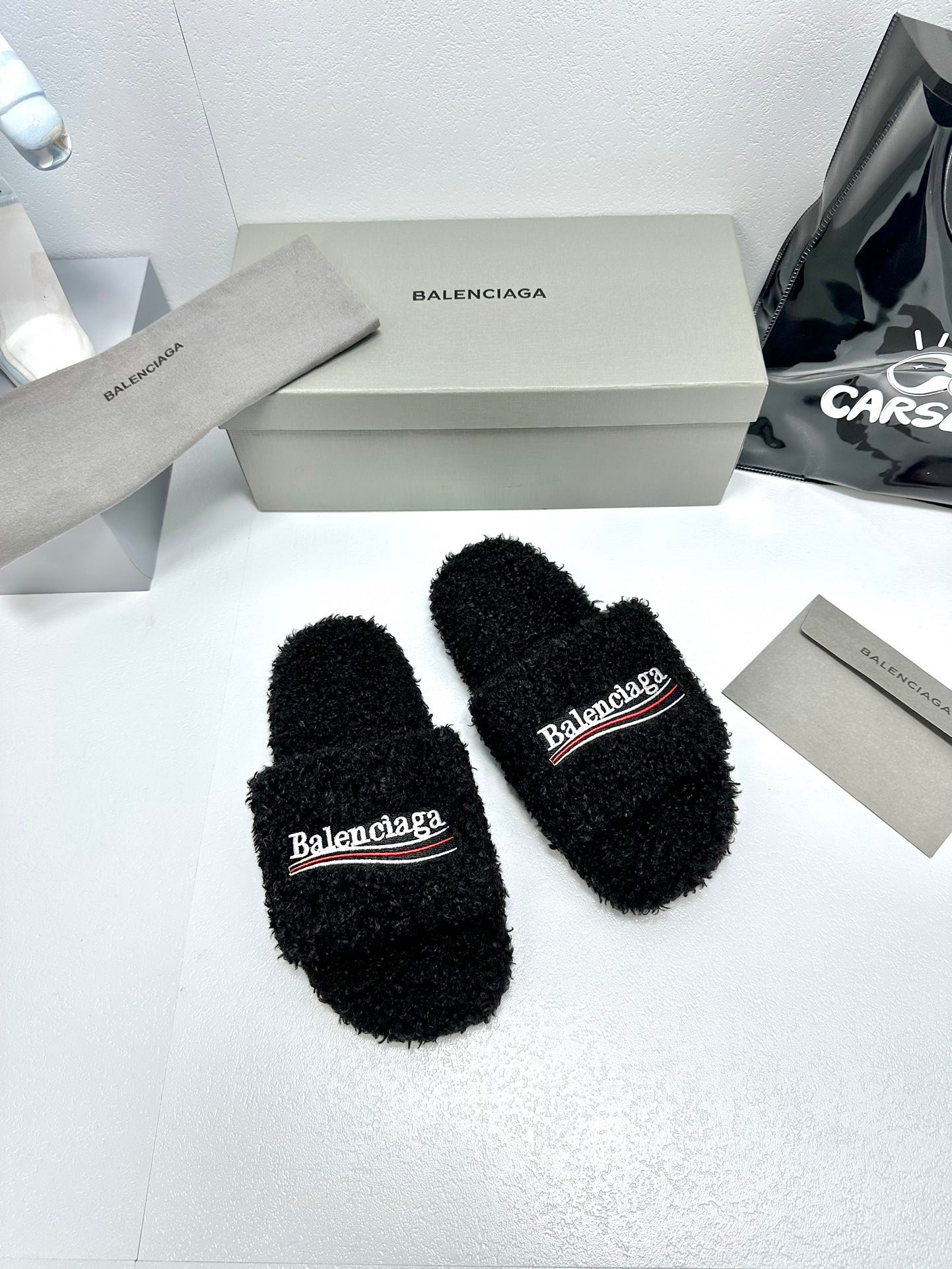 Balenciaga Political Campaign logo embroidered slippers - Image 2