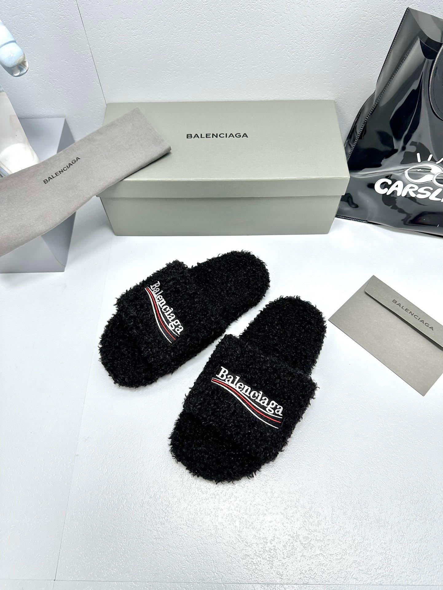 Balenciaga Political Campaign logo embroidered slippers - Image 4