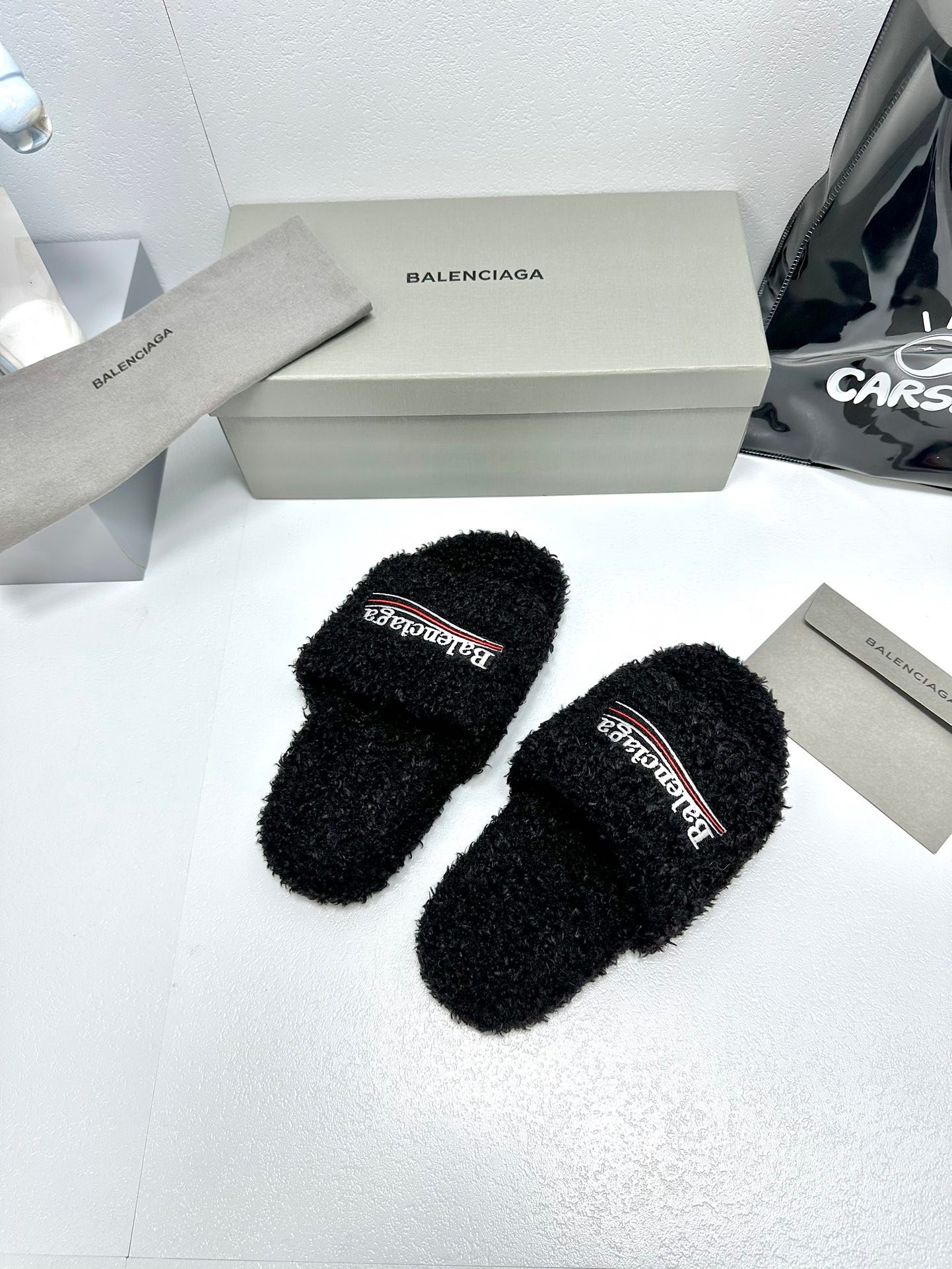 Balenciaga Political Campaign logo embroidered slippers - Image 5