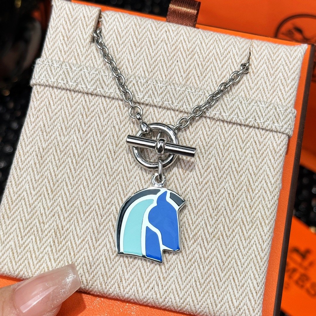 Hermes Helios Cheval Horsehead Necklace