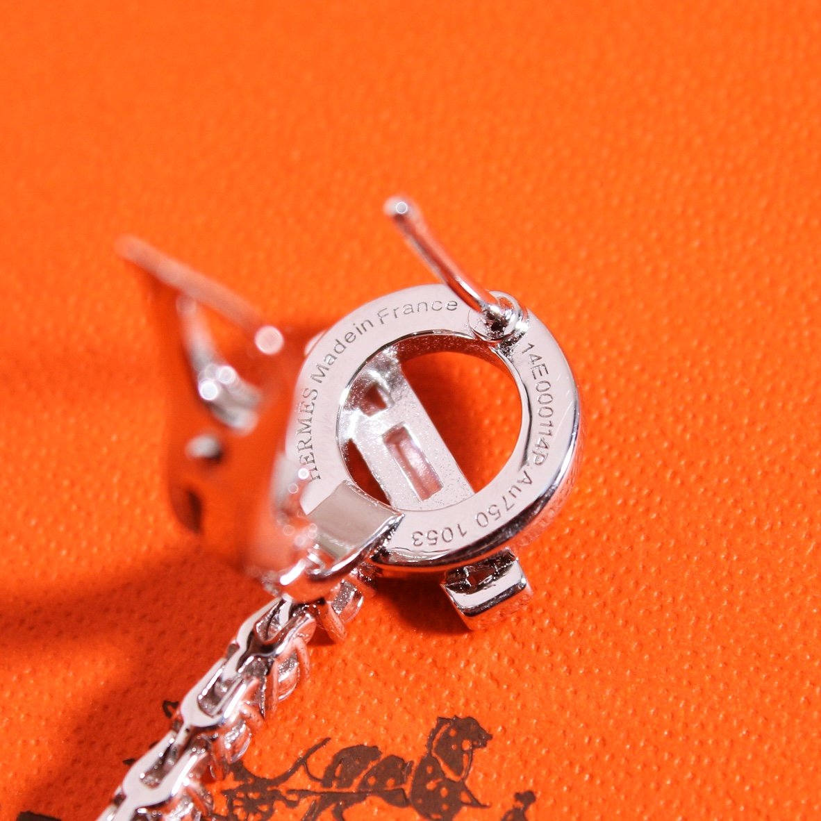 HERMES Full Diamond OT Earrings - Image 7