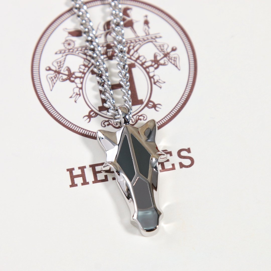 Hermes Destrier Bull Head Necklace
