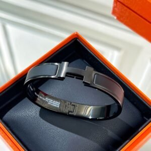 Hermes CLIC HH SO BLACK BRACELET Black Knight H Bracelet