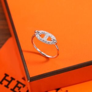 HERMES Full Diamond Pig Nose Ring