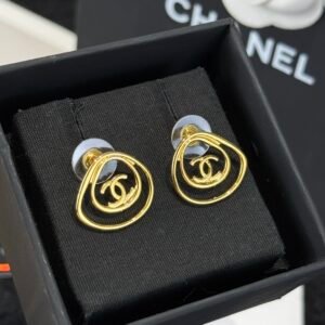 Chanel C1 Double C Pearl Earnail Earrings