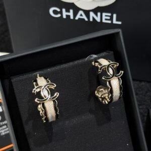 Chanel C1 Double C Half Round Earnail Earrings