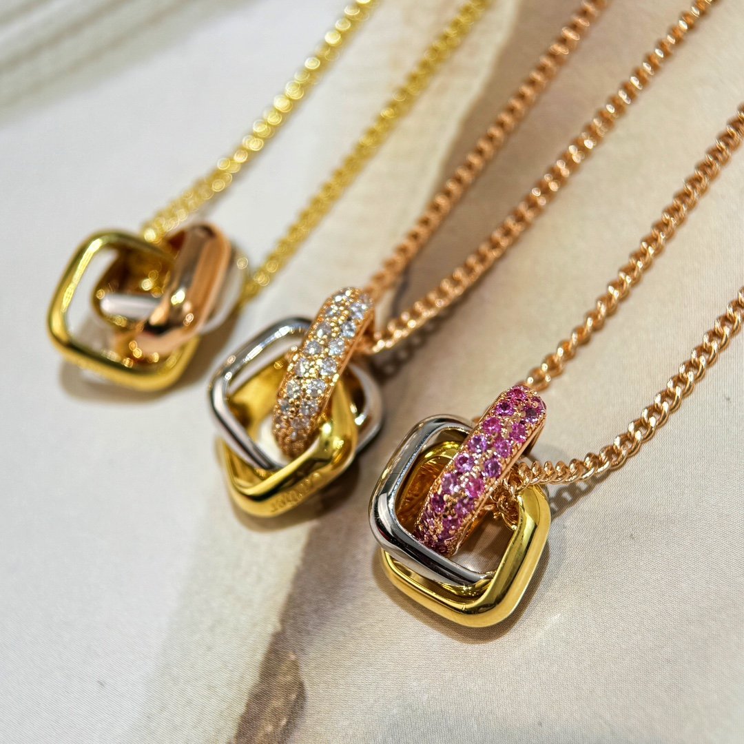 Cartier Trinity Box 100th Anniversary Limited Three Ring Tri Color Necklace - Image 4