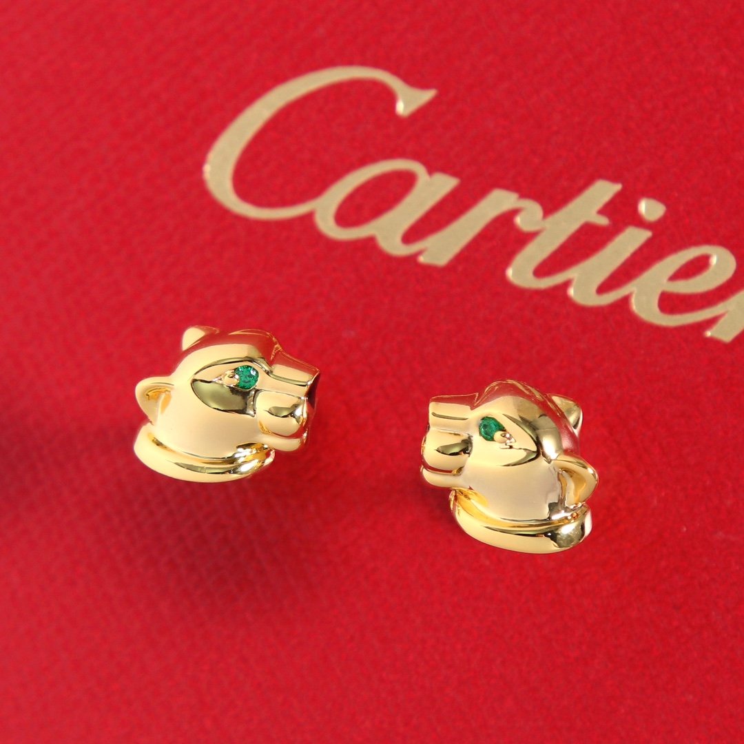 Cartier Jungle Series Smooth Leopard Earnail Earrings - Image 4