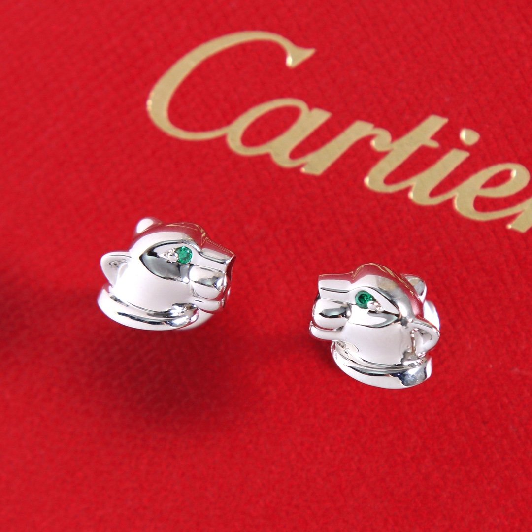 Cartier Jungle Series Smooth Leopard Earnail Earrings - Image 5