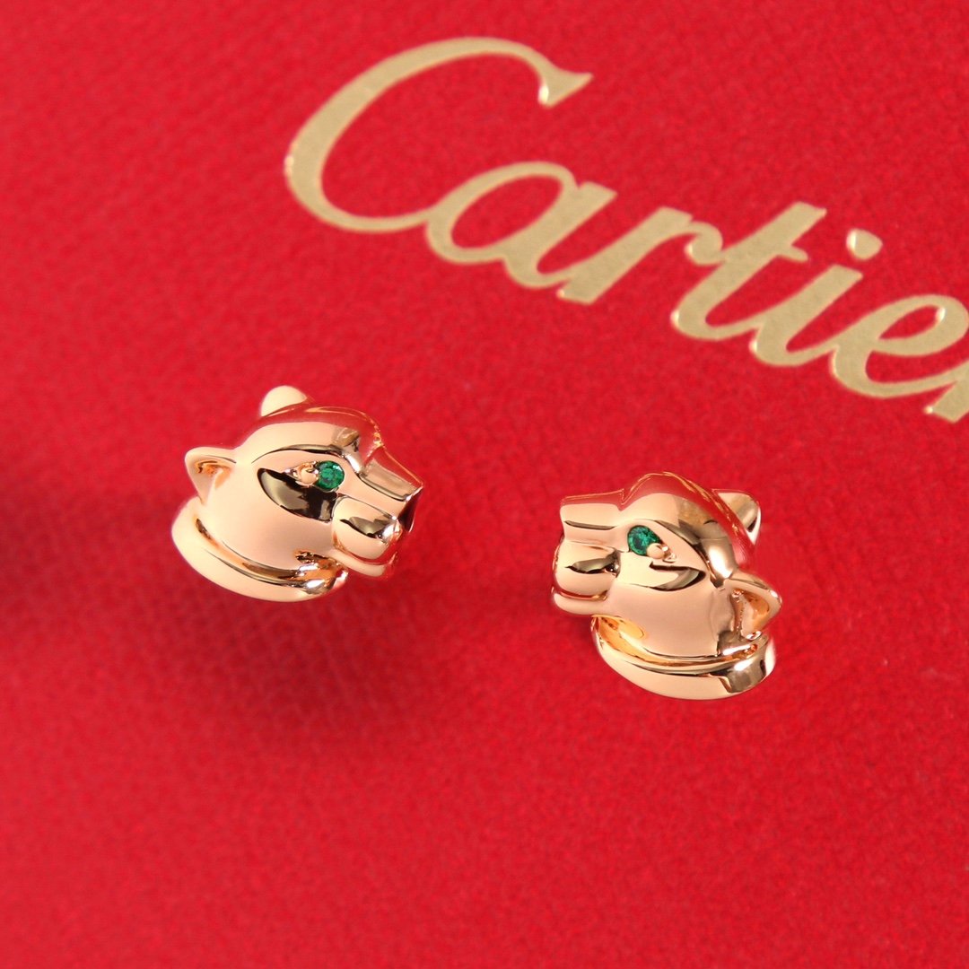 Cartier Jungle Series Smooth Leopard Earnail Earrings - Image 6