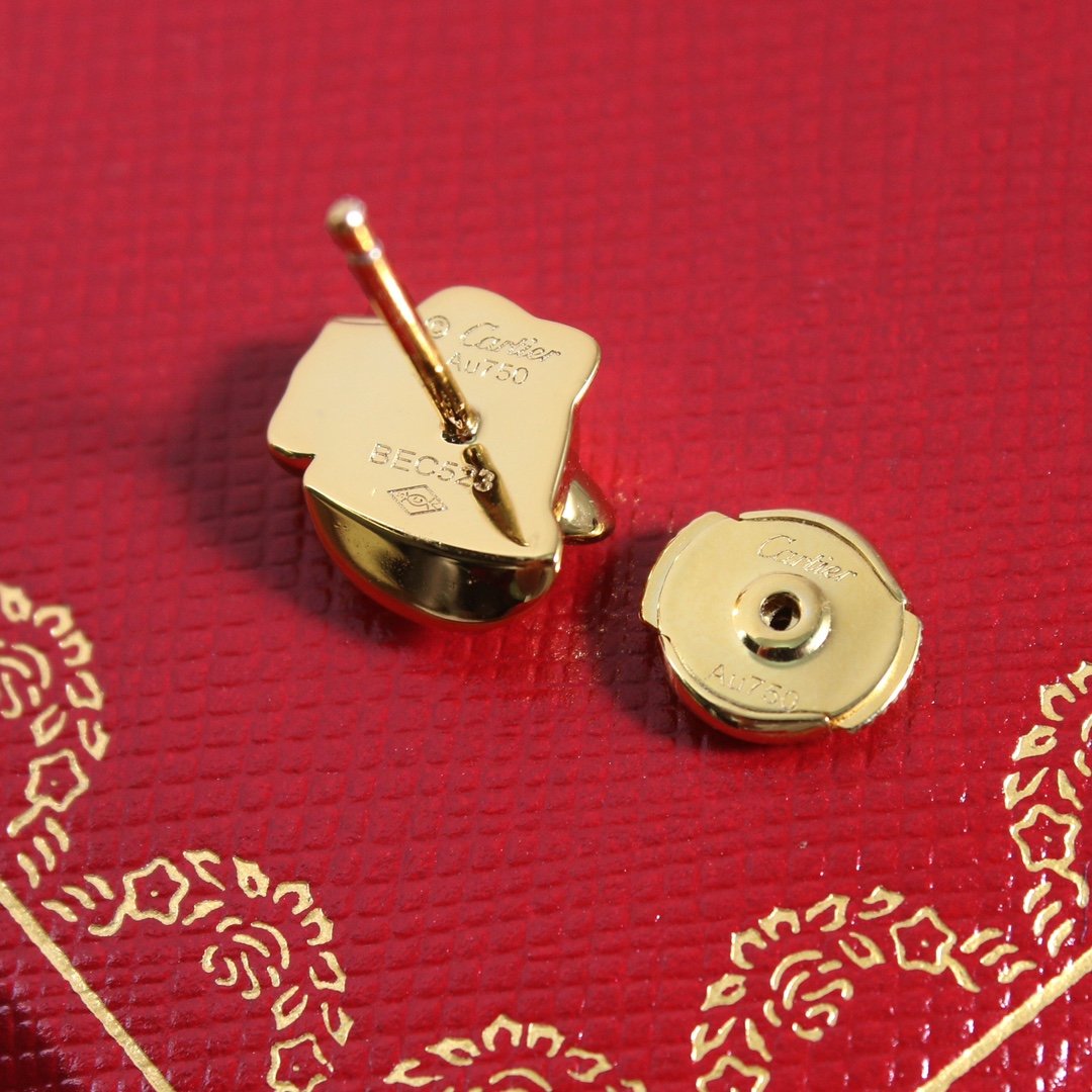 Cartier Jungle Series Smooth Leopard Earnail Earrings - Image 8