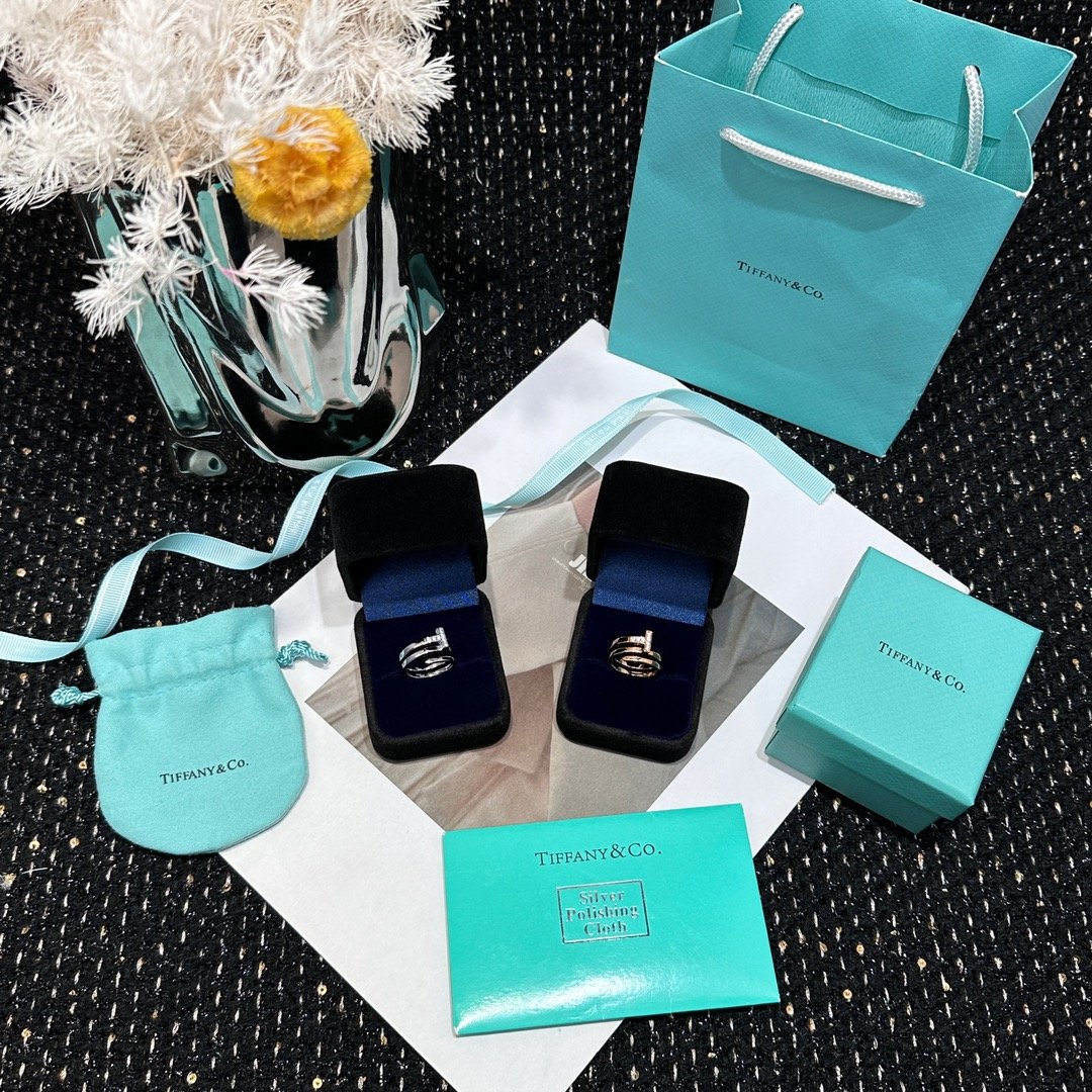 Tiffany&CO Classic T-Series Three Circle Double T Ring - Image 2