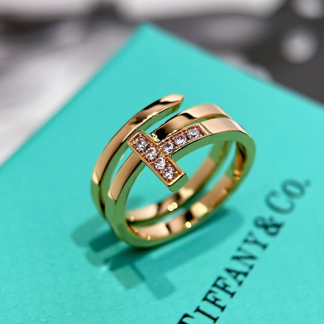 Tiffany&CO Classic T-Series Three Circle Double T Ring - Image 5