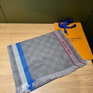 LV plaid long scarf