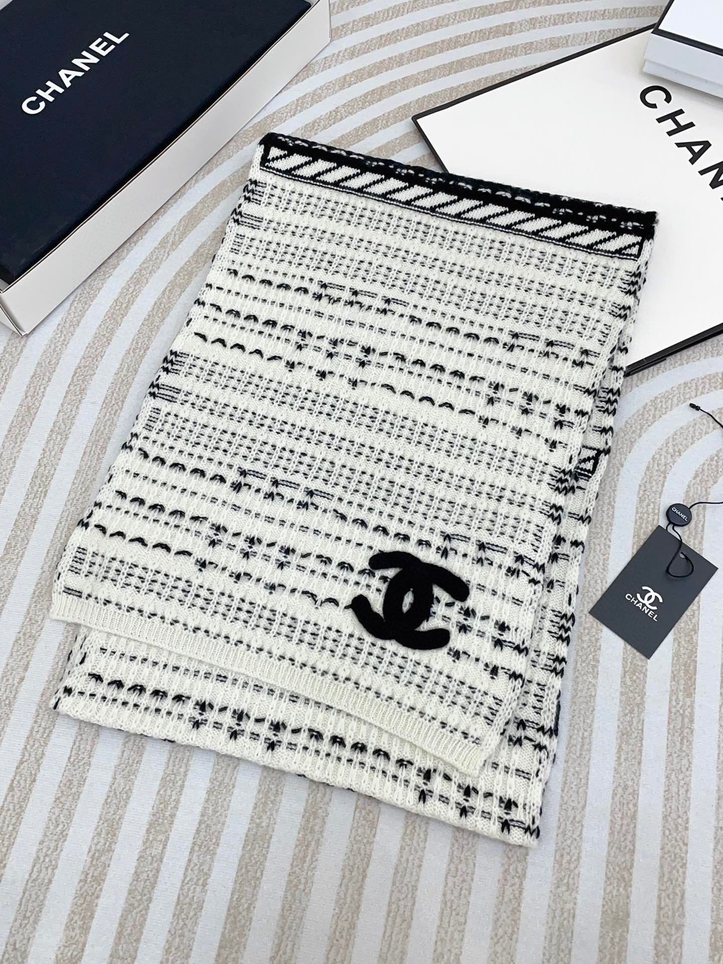 CHANEL cashmere scarf