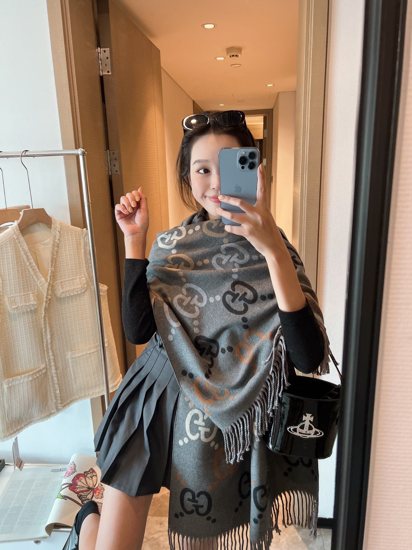 GUCCI colorful large G scarf