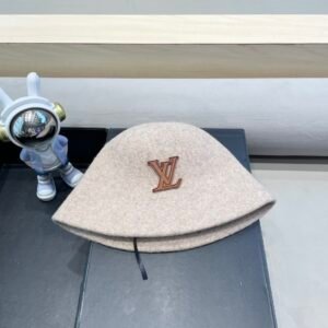 LV double sided wool artistic bucket cap