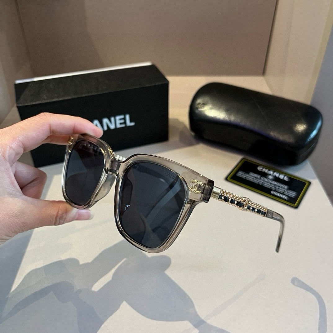 2 colors-Chanel Large box sunglasses - Image 5