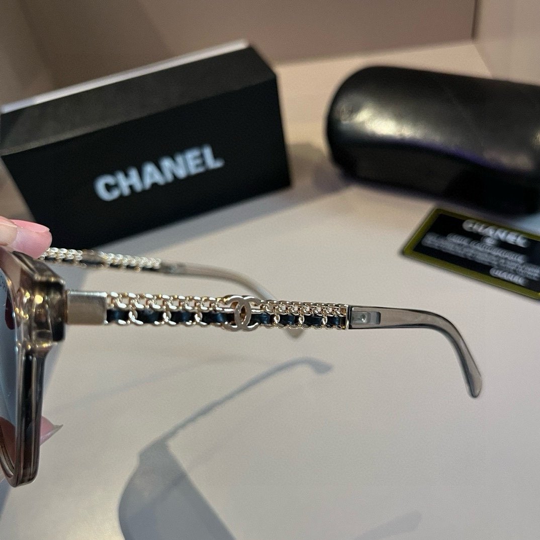 2 colors-Chanel Large box sunglasses - Image 7