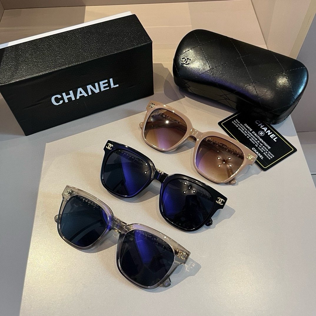 2 colors-Chanel Large box sunglasses - Image 8