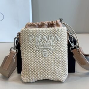 Prada women's logo shoulder bag