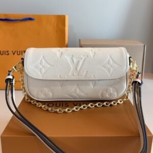 Louis Vuitton women's bag WALLET ON CHAIN IVY vintage flower single shoulder chain bag French stick bag