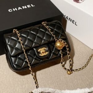 Chanel Classic Golden Ball CF Square Fat Chain Adjustable Crossbody Bag